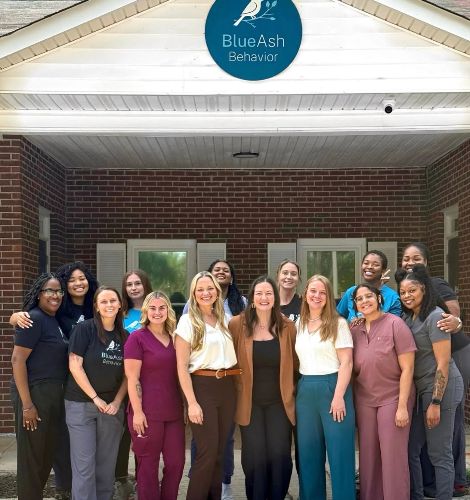 The BlueAsh Behavior team outside the Fayetteville, GA clinic